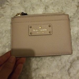 Kate Spade Tan leather wallet cardholder